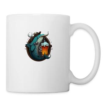 Capitaine avec de la bière - Mug blanc - blanc - Droite