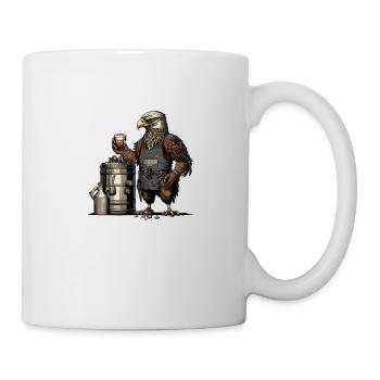 Adler beer brewer with beer - Mug - white - Right