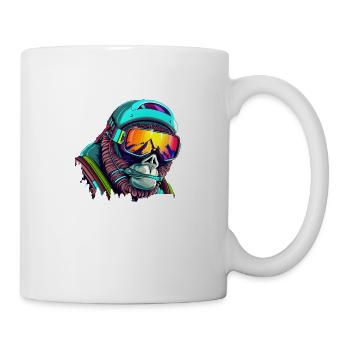 Cool gorilla skier - Mug - white - Right