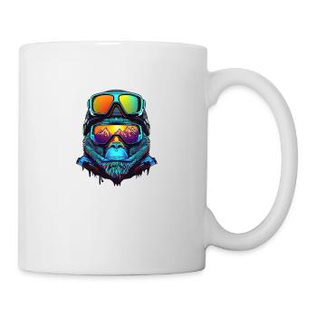 Cool gorilla skier - Mug - white - Right