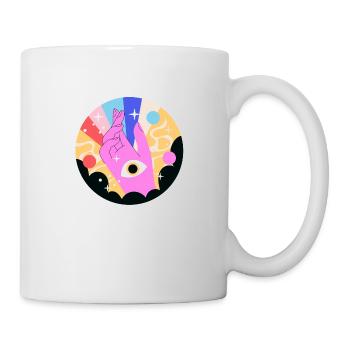 HÄNDE AUGEN - Tasse - Weiß - Rechts