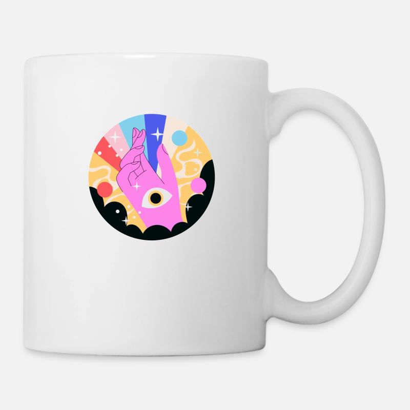 HÄNDE AUGEN - Tasse - Weiß