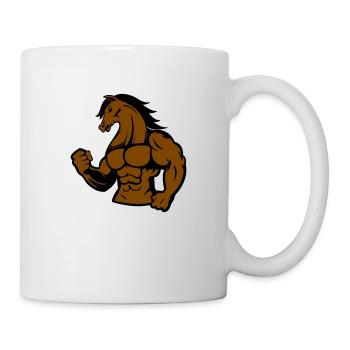 Cheval fort - Mug blanc - blanc - Droite