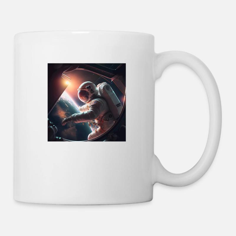 Astronaut in a perilous spacewalk - Mug blanc - blanc
