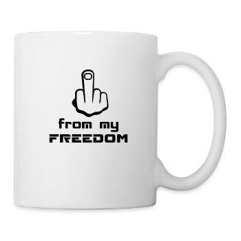 fck off from my freedom - Mug - white - Right