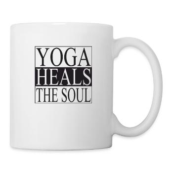 Yoga heals the Soul - Mug - white - Right