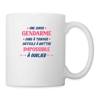 Une super gendarme - Mug blanc - blanc - Droite