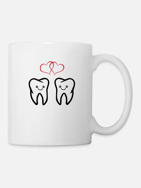 Dents amoureuses - Mug blanc - blanc