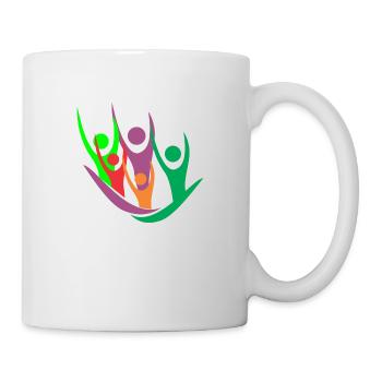 famille paix liberté - Mug blanc - blanc - Droite