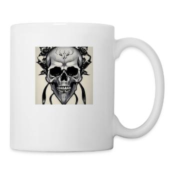 Gothic Totenkopf - Tasse - Weiß - Rechts