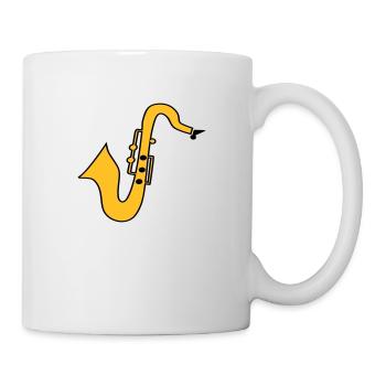 Saxofon - Tasse - Weiß - Rechts