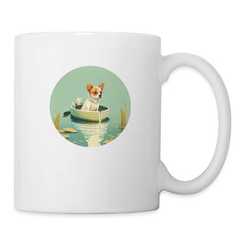 Hund in einem See - Tasse - Weiß - Rechts