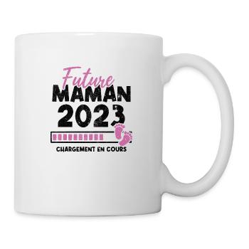 Future maman 2023 chargement en cours - Mug blanc - blanc - Droite