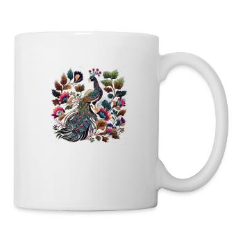 Peacock in The Garden - Mug - white - Right
