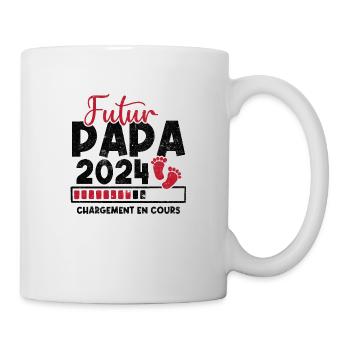 Futur papa 2024 chargement en cours - Mug blanc - blanc - Droite