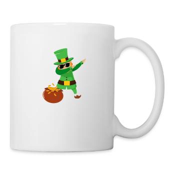 Dabbing Leprechaun Kids Happy St. Patrick's Day - Mug - white - Right
