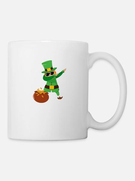 Dabbing Leprechaun Kids Happy St. Patrick’s Day - Mug blanc - blanc