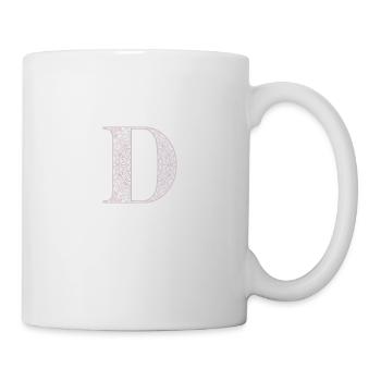 Mandala Monogram Initial in Dusky Pink - LetterD - Mug - white - Right