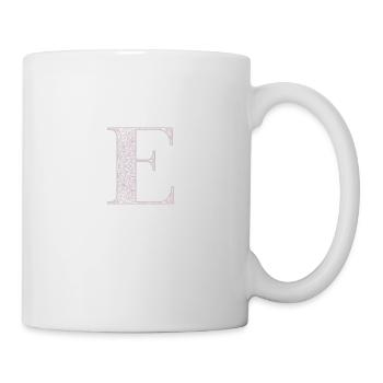 Mandala Monogram Initial in Dusky Pink - Letter E - Mug - white - Right