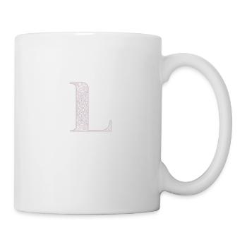 Mandala Monogram Initial in Dusky Pink - Letter L - Mug - white - Right