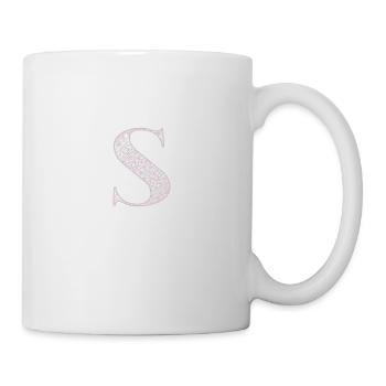 Mandala Monogram Initial in Dusky Pink - Letter S - Mug - white - Right