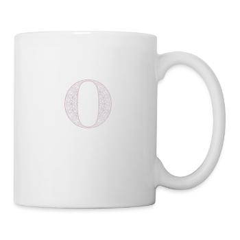Mandala Monogram Initial in Dusky Pink - Letter O - Mug - white - Right