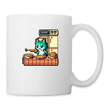 boiling cat swings the blender in 8 bits - Mug - white - Right