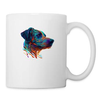 Rhodesian Ridgeback Dog race vector dog in colorful - Mug blanc - blanc - Droite