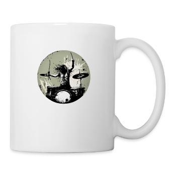 Drummer crazy gray - Tasse - Weiß - Rechts