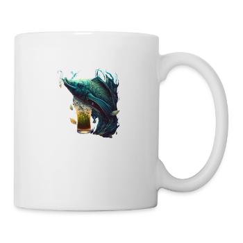 Brochet cool avec motif de bière pour les pêcheurs - Mug blanc - blanc - Droite