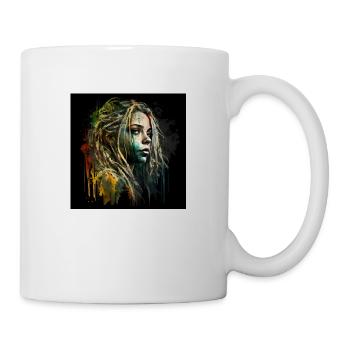 Visage femme dreadlocks n°4 - Mug blanc - blanc - Droite