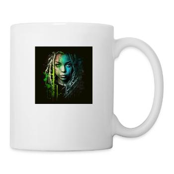 Visage femme dreadlocks n°6 - Mug blanc - blanc - Droite