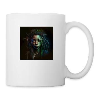Visage femme dreadlocks n°9 - Mug blanc - blanc - Droite