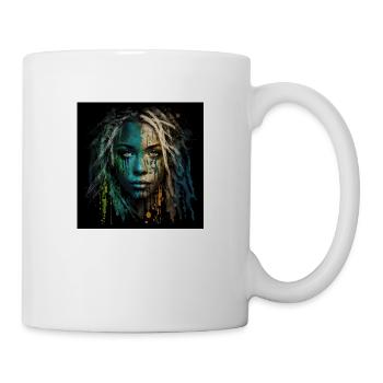 Visage femme dreadlocks n°12 - Mug blanc - blanc - Droite