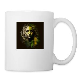Visage femme dreadlocks n°11 - Mug blanc - blanc - Droite