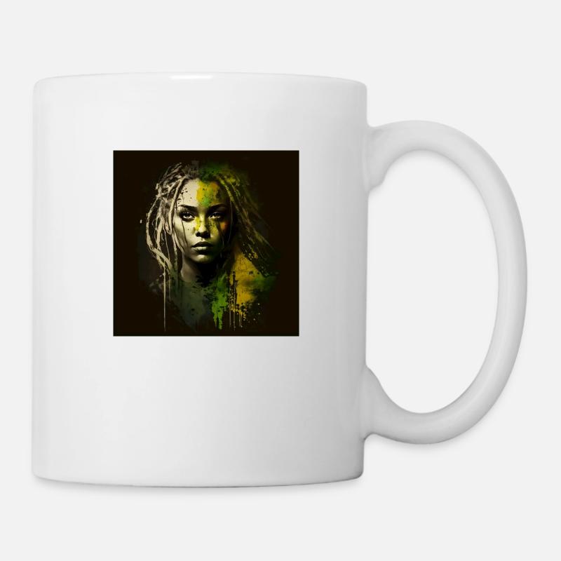 Visage femme dreadlocks n°11 - Mug blanc - blanc