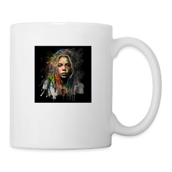 Visage femme dreadlocks n°13 - Mug blanc - blanc - Droite