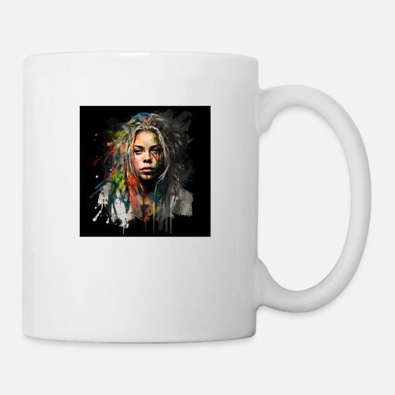 Face woman dreadlocks n°13 - Mug - white