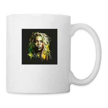Visage femme dreadlocks n°2 - Mug blanc - blanc - Droite