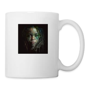 Visage femme dreadlocks n°1 - Mug blanc - blanc - Droite
