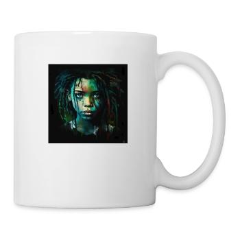 Visage femme dreadlocks n°3 - Mug blanc - blanc - Droite