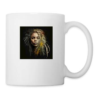 Visage femme dreadlocks n°14 - Mug blanc - blanc - Droite