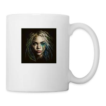 Visage femme dreadlocks n°15 - Mug blanc - blanc - Droite