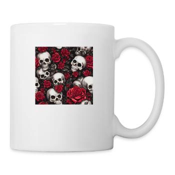 Skulls and roses - Mug - white - Right