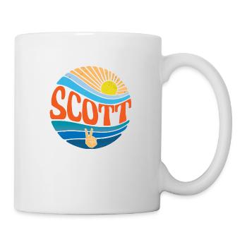 Scott Chemise Vintage Sunset Scott Groovy Tie Dye - Mug blanc - blanc - Droite