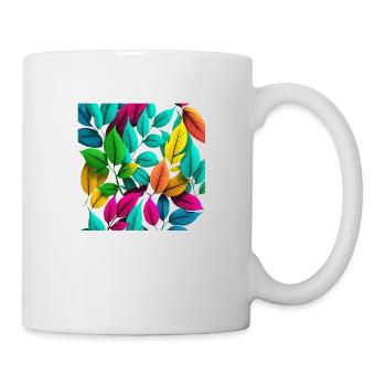 Cadeau de feuilles colorées - Mug blanc - blanc - Droite