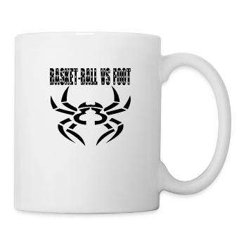 Basket-ball vs Foot - Mug - white - Right