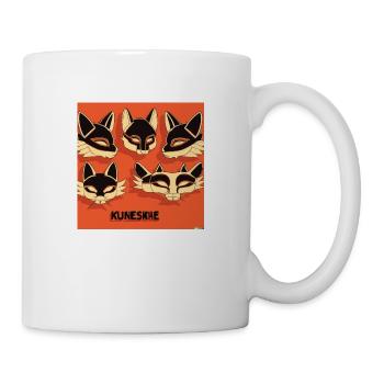 Kitsun Vaporwave Japanische Kami Vaporwave Kitsune - Tasse - Weiß - Rechts