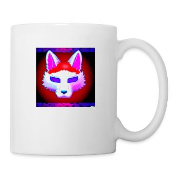 Kitsun Vaporwave Japanese Kami Vaporwave Kitsune - Mug - white - Right