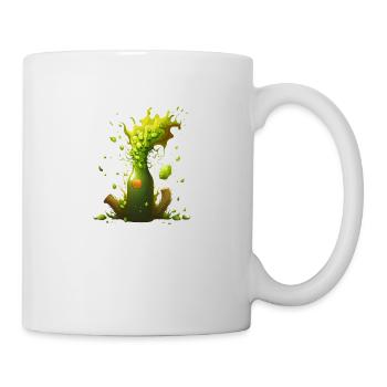 Hopfen explosion in der Bier Flasche - Tasse - Weiß - Rechts